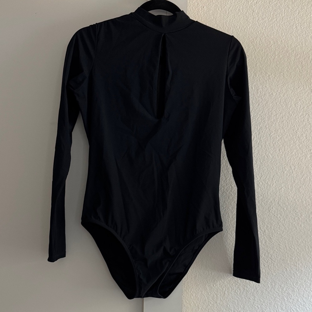 Lenny Niemeyer Elegant Black Long Sleeve One Piece Swimsuit